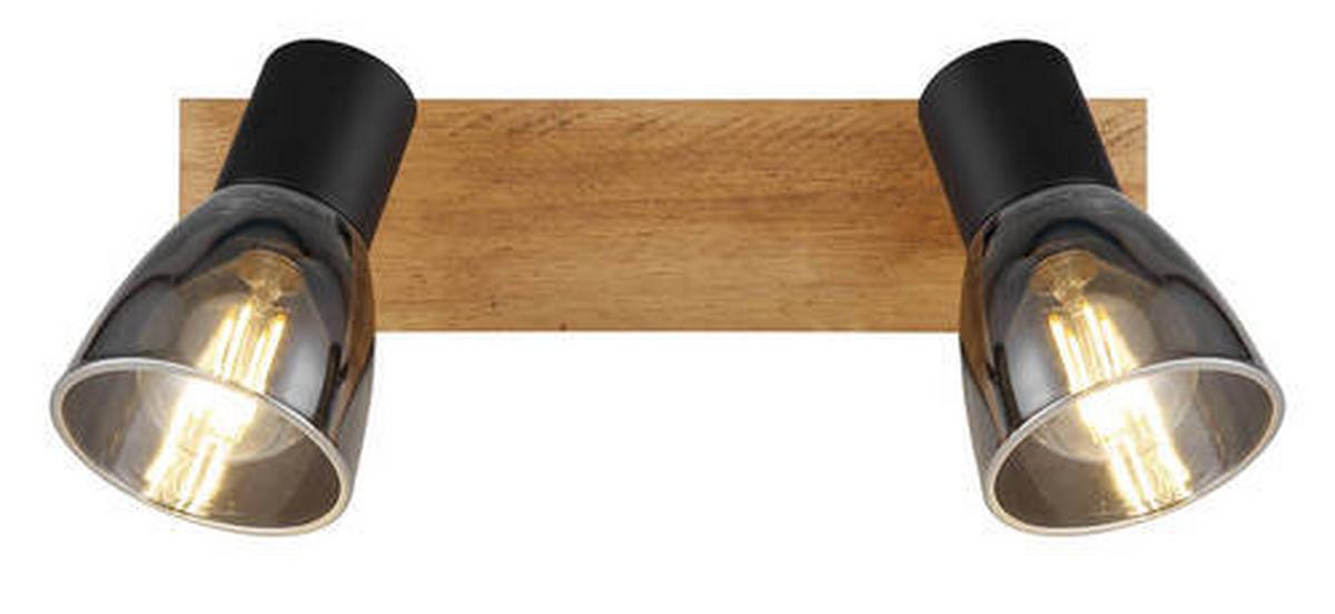 Strahler 54307-2w - Dunkelbraun/Schwarz, Natur, Glas/Holz (25/7/15,5cm) - Globo