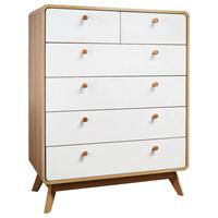 Kommode Cassie Weiß 81 cm - Eichefarben/Weiß, Design, Holzwerkstoff (81/104/39cm) - MID.YOU