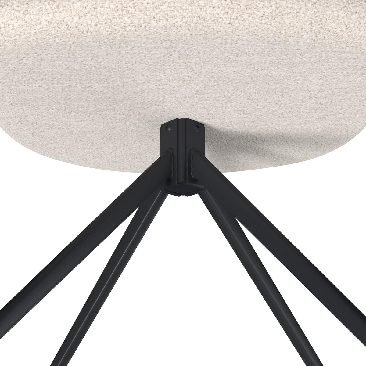 STOLIČKA S PODRÚČKAMI KARO - čierna/krémová, Modern, kov/textil (58/88/65cm) - Bessagi Home