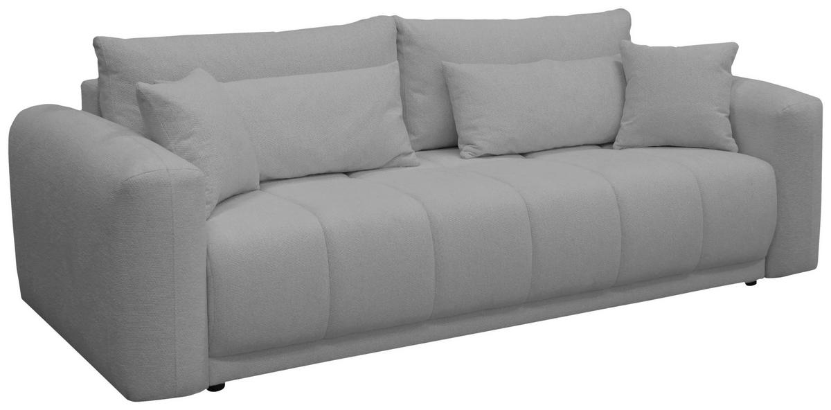 Schlafsofa Supra, Hellgrau B: 245 Cm - Hellgrau/Schwarz, Design, Holz/Textil (245/90/117cm) - MID.YOU