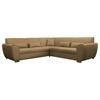 Ecksofa Delux Gelb Mit Schlaffunktion Ottomane Rechts - Gelb/Silberfarben, Design, Textil (266/266cm) - Livetastic