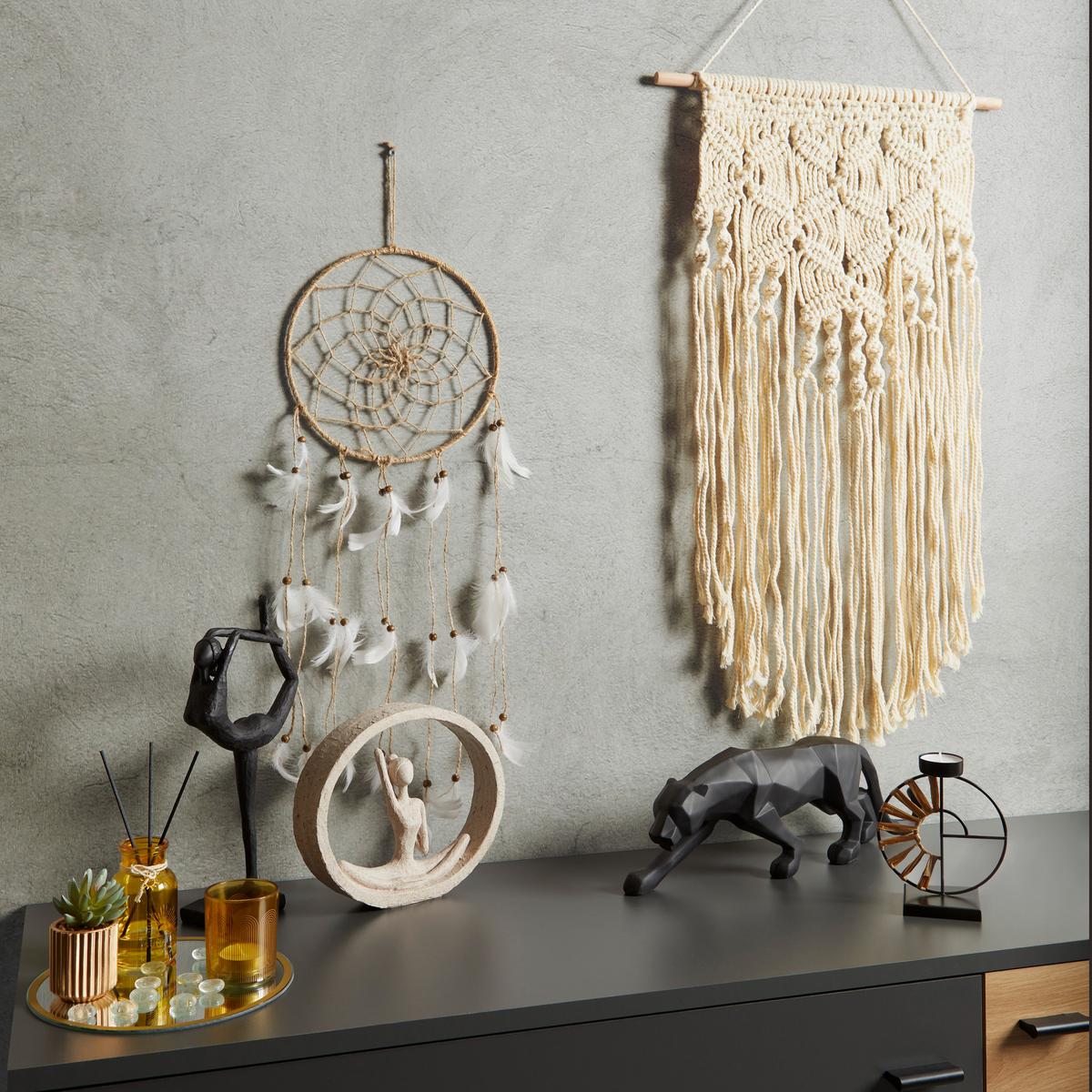 Dekohänger Ebony Bxh: 40x80 Cm Aus Naturfasern - Weiß, Basics, Textil (40/80cm) - Luca Bessoni
