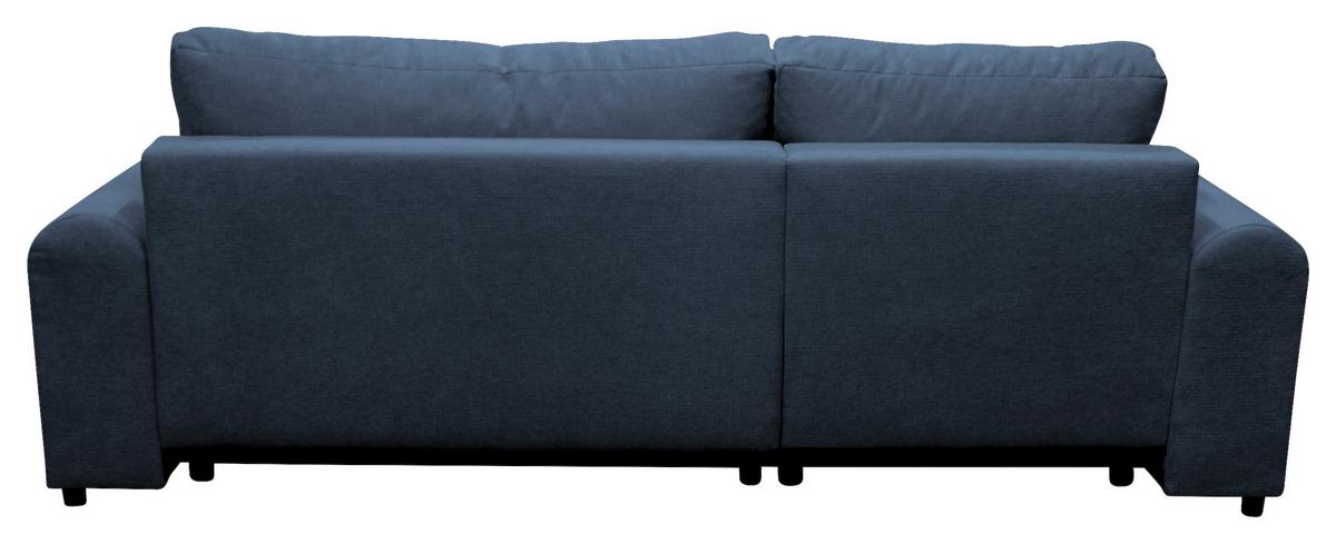 Ecksofa Velo Dunkelblau S: 160x250 Cm - Schwarz/Dunkelblau, Design, Textil (160/250cm) - MID.YOU