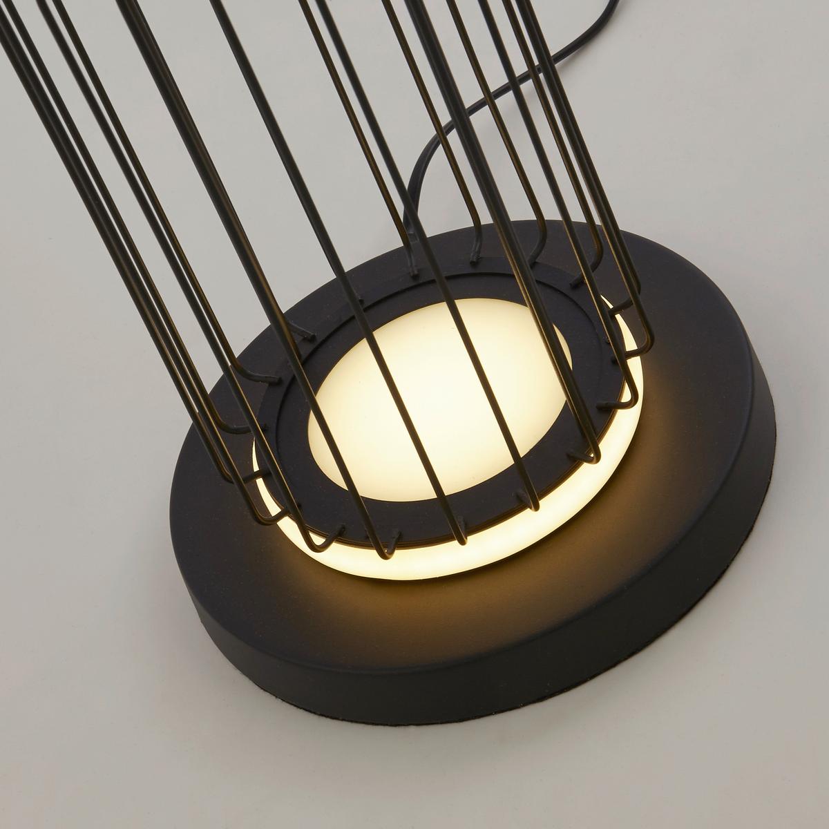 Led Állólámpa Circolo Eu54211-1bk - fekete/fehér, Konventionell, műanyag/üveg (22/117cm) - Searchlight