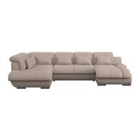 Sedacia súprava MULTI, ľavá, béžová farba - chrómová/béžová, Modern, kov/textil (228/345/184cm) - Luca Bessoni