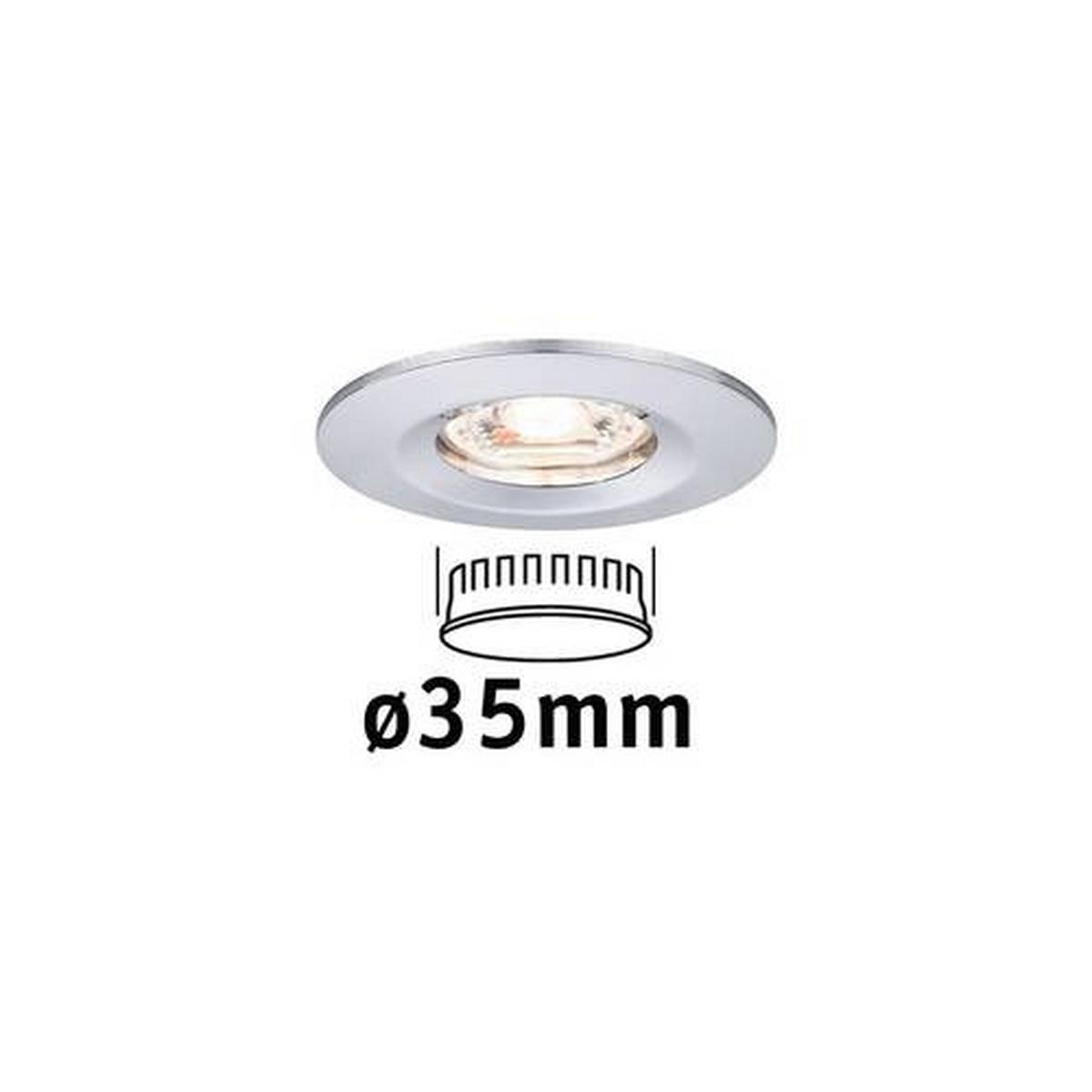 LED-Deckenleuchte Ø 6,5 cm Chromfarben Rund - Chromfarben/Alufarben, Basics, Metall (6,5cm) - Paulmann