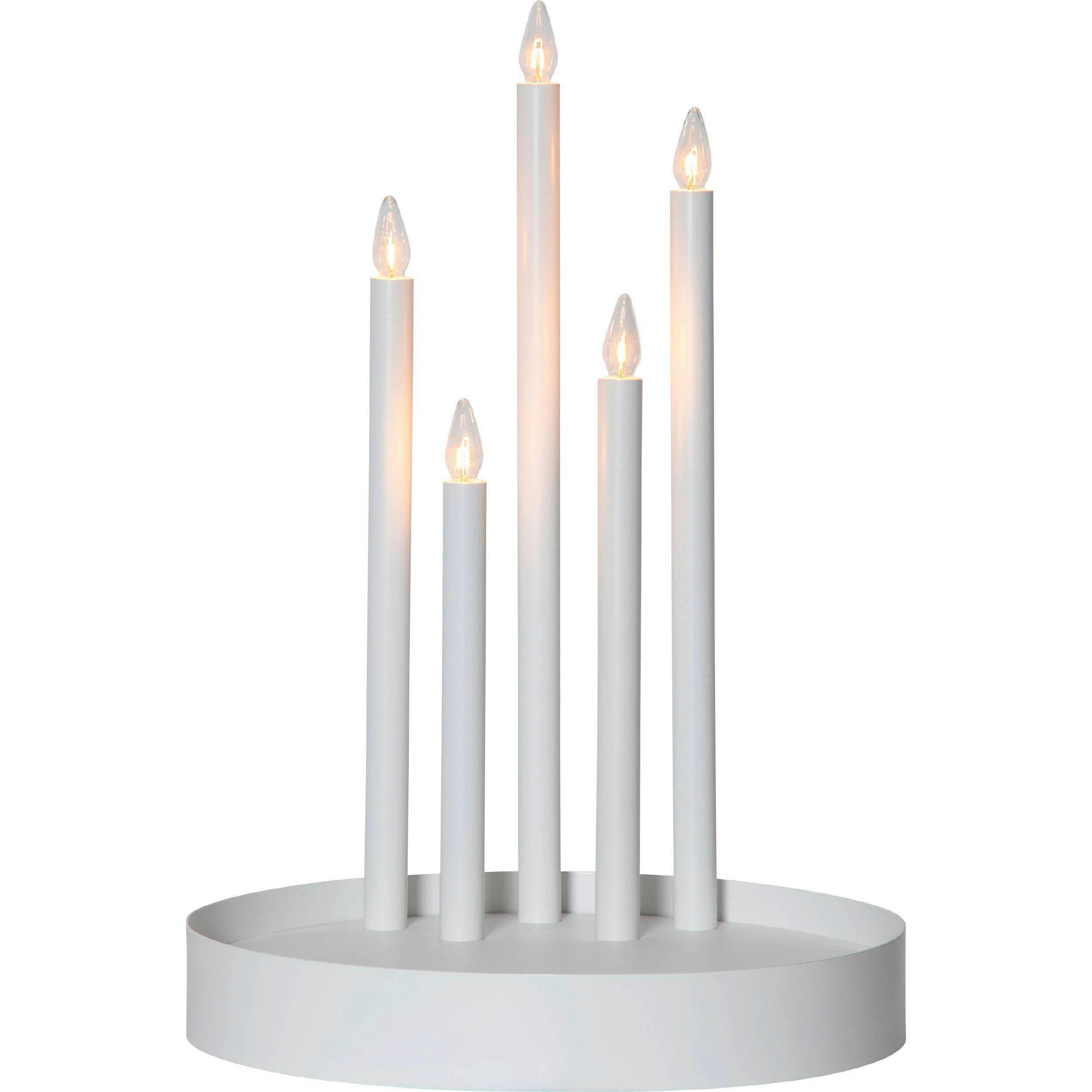 Led-kerze 410969_deco - Weiß, Basics, Kunststoff/Metall (32/46cm) - Eglo