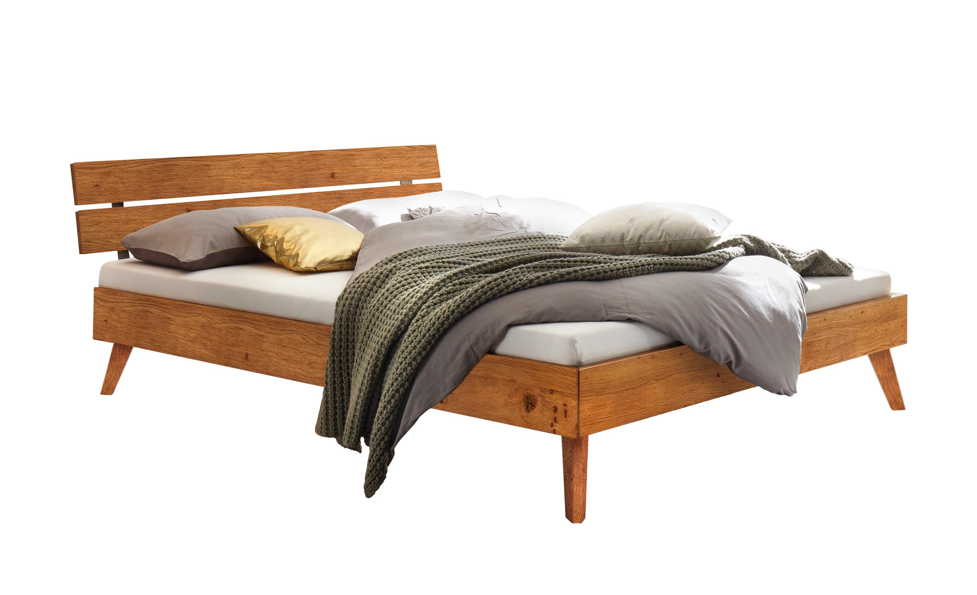Bett Ortona Wildeiche 90x200 Cm - Wildeiche/Eichefarben, Design, Holz (90/200cm) - Hasena