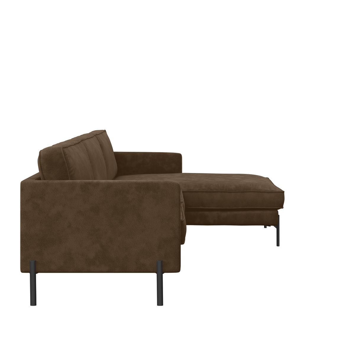 Ecksofa Yukon Braun S: 232x154 Cm - Schwarz/Braun, Trend, Textil (232/154cm) - Livetastic