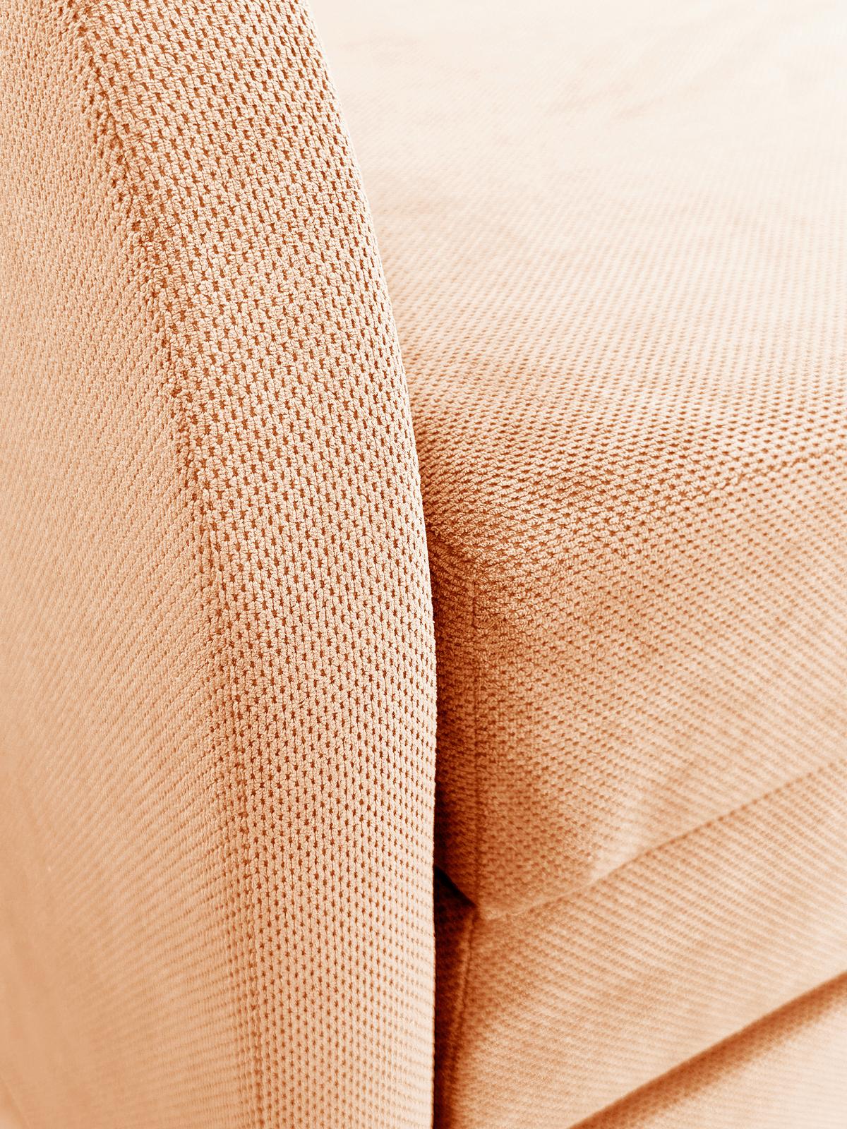 Schlafsofa Mit Bettkasten Milan Aprikose B: 203 Cm - Aprikose/Schwarz, Design, Textil (203/77/86cm) - MID.YOU