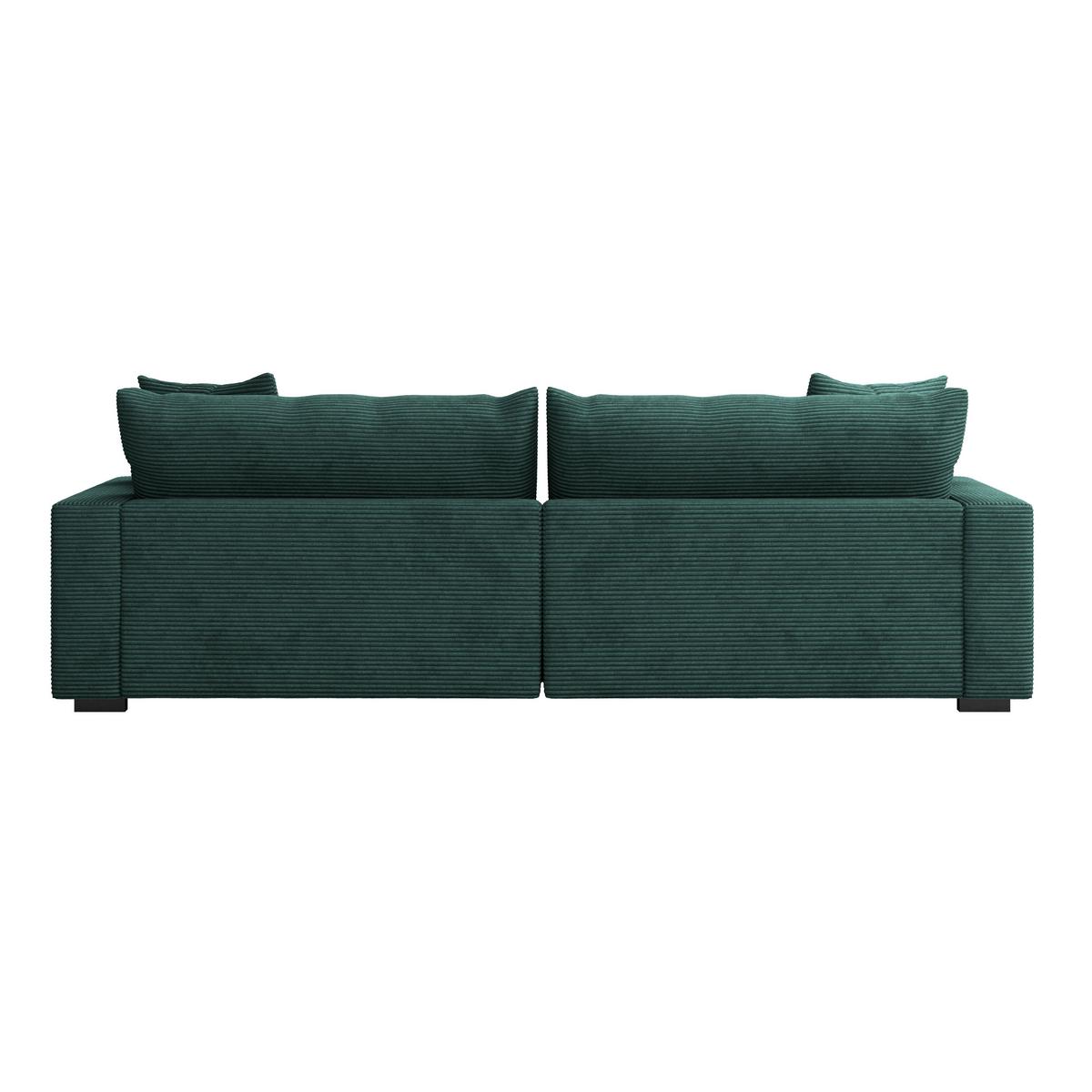 Big Sofa Pelle Mit Kissen B: 261 Cm Waldgrün - Waldgrün/Wengefarben, Trend, Textil (261/124cm) - Luca Bessoni