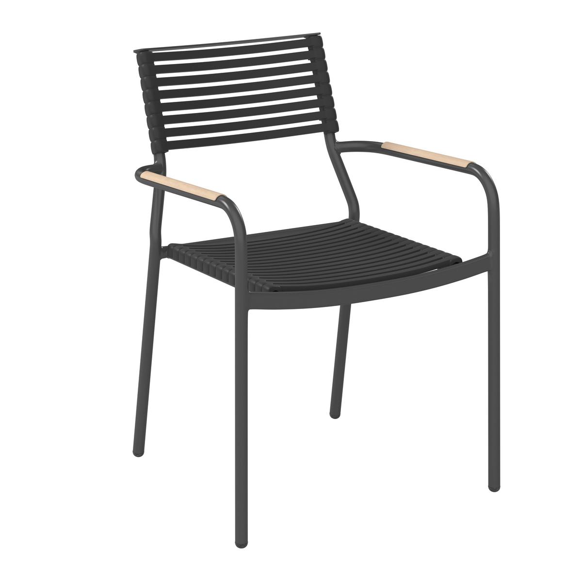ZÁHRADNÁ STOLIČKA IRIS - prírodná farba/antracitová, Basics, kov/plast (56/79/58cm) - Mömax