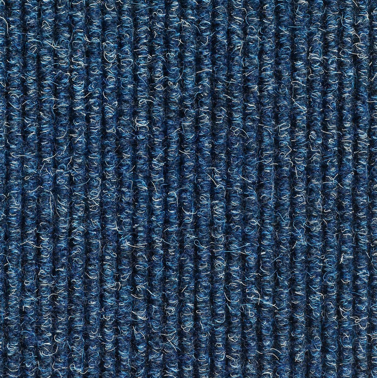 Teppichfliese Blau Solid Rib 50x50 cm Florhöhe 2,5 mm - Basics, Textil (50/50cm)