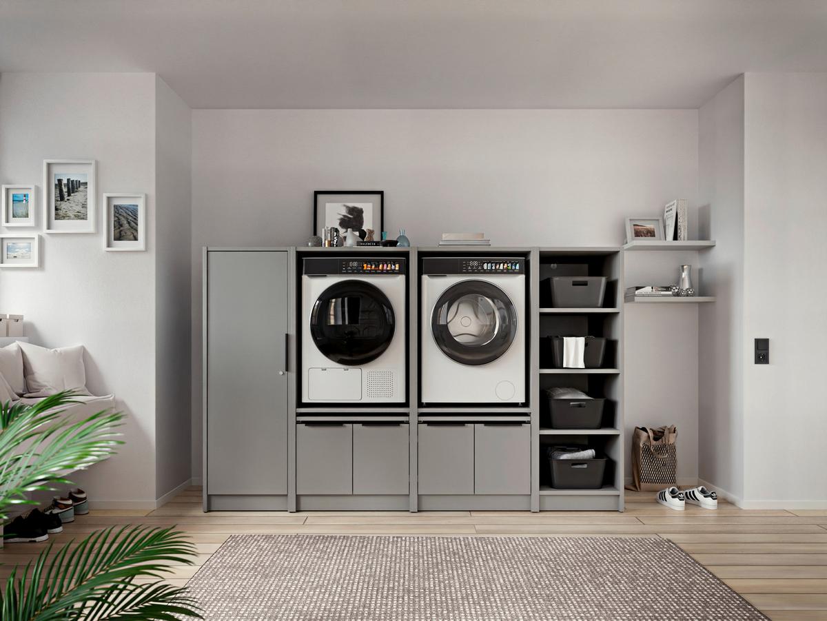 VÍCEÚČELOVÁ SKŘÍŇ TIDY HERO - šedá/černá, Basics, kov/kompozitní dřevo (50/150/68cm) - P & B