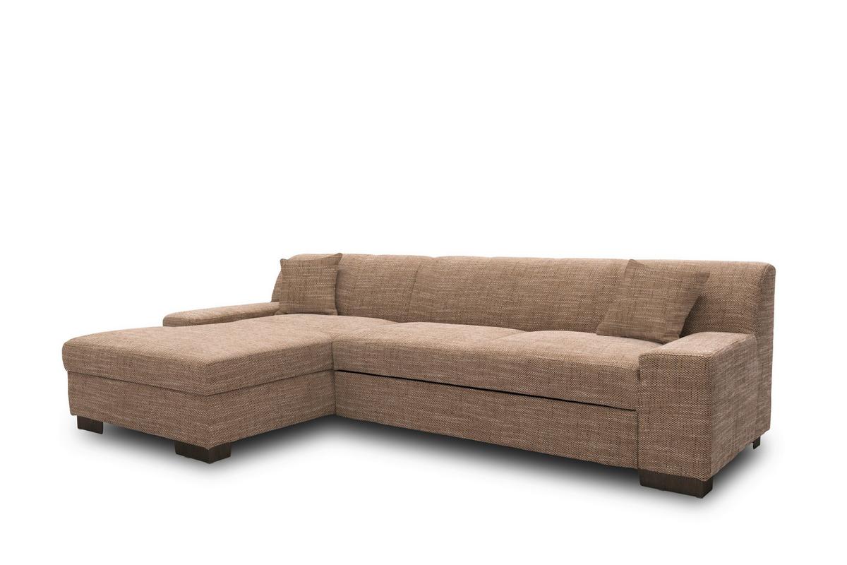 Ecksofa Norma Braun/beige Webstoff - Wengefarben/Beige, Design, Textil (153/268cm) - MID.YOU