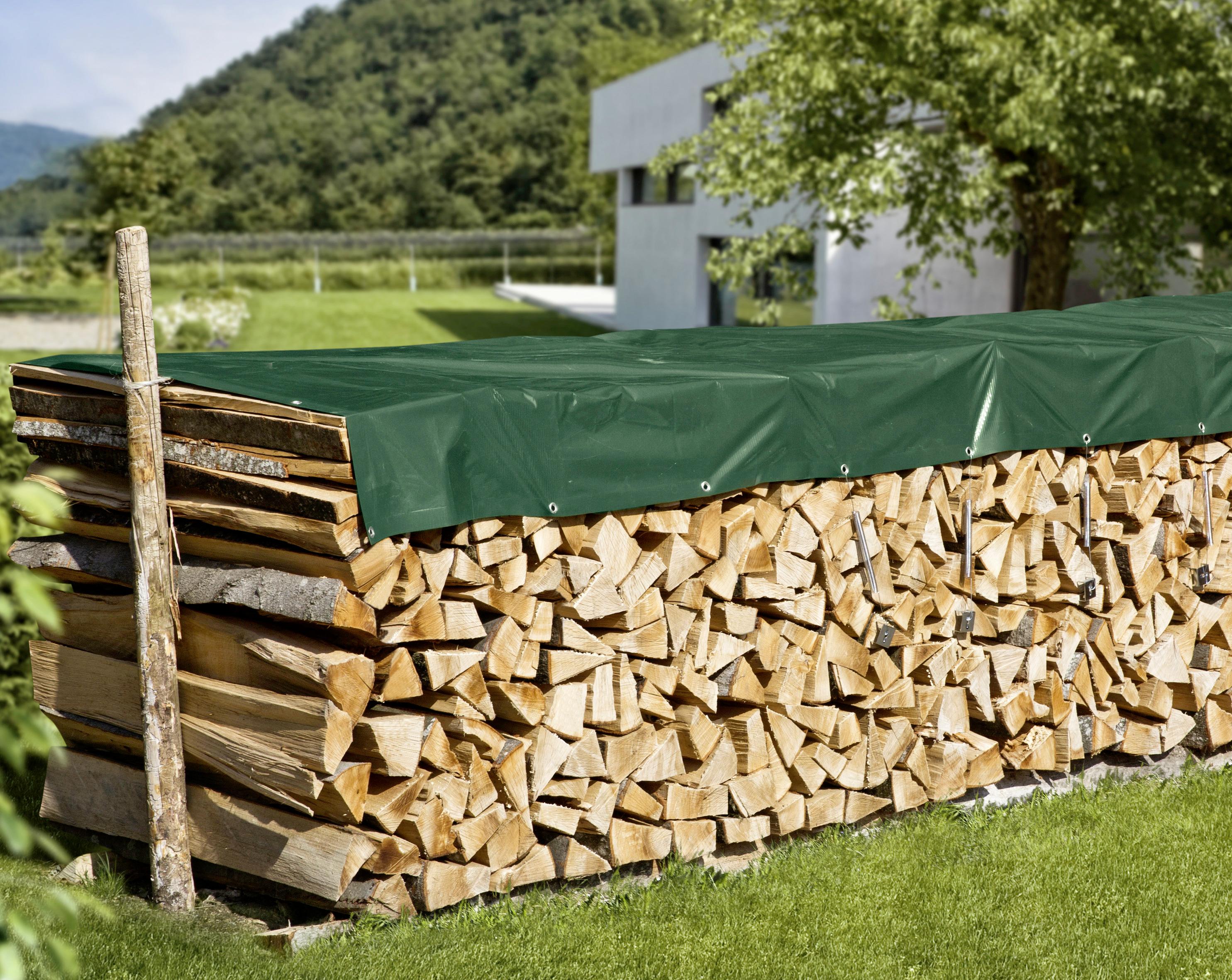 Schutzplane Wasserfest Mit Ösen 150x500 Cm Grün - Grün, Basics (150/500cm)