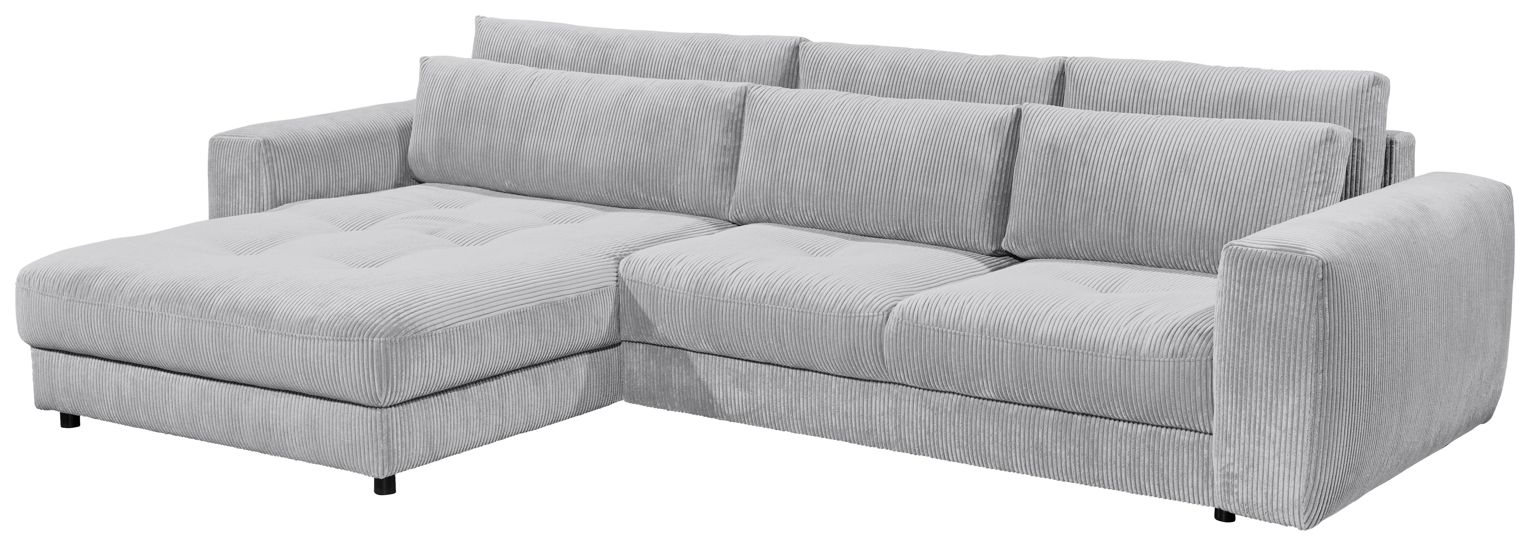 Ecksofa Barura 2s. Urc Hellgrau S: 194/333 cm - Hellgrau/Schwarz, KONVENTIONELL, Holzwerkstoff/Textil (194/333cm) - MID.YOU