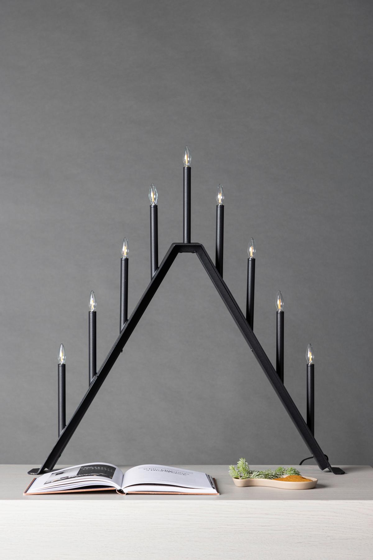 Adventskerzenhalter Åre - Schwarz, Basics, Kunststoff/Metall (64/64/7cm) - P & B