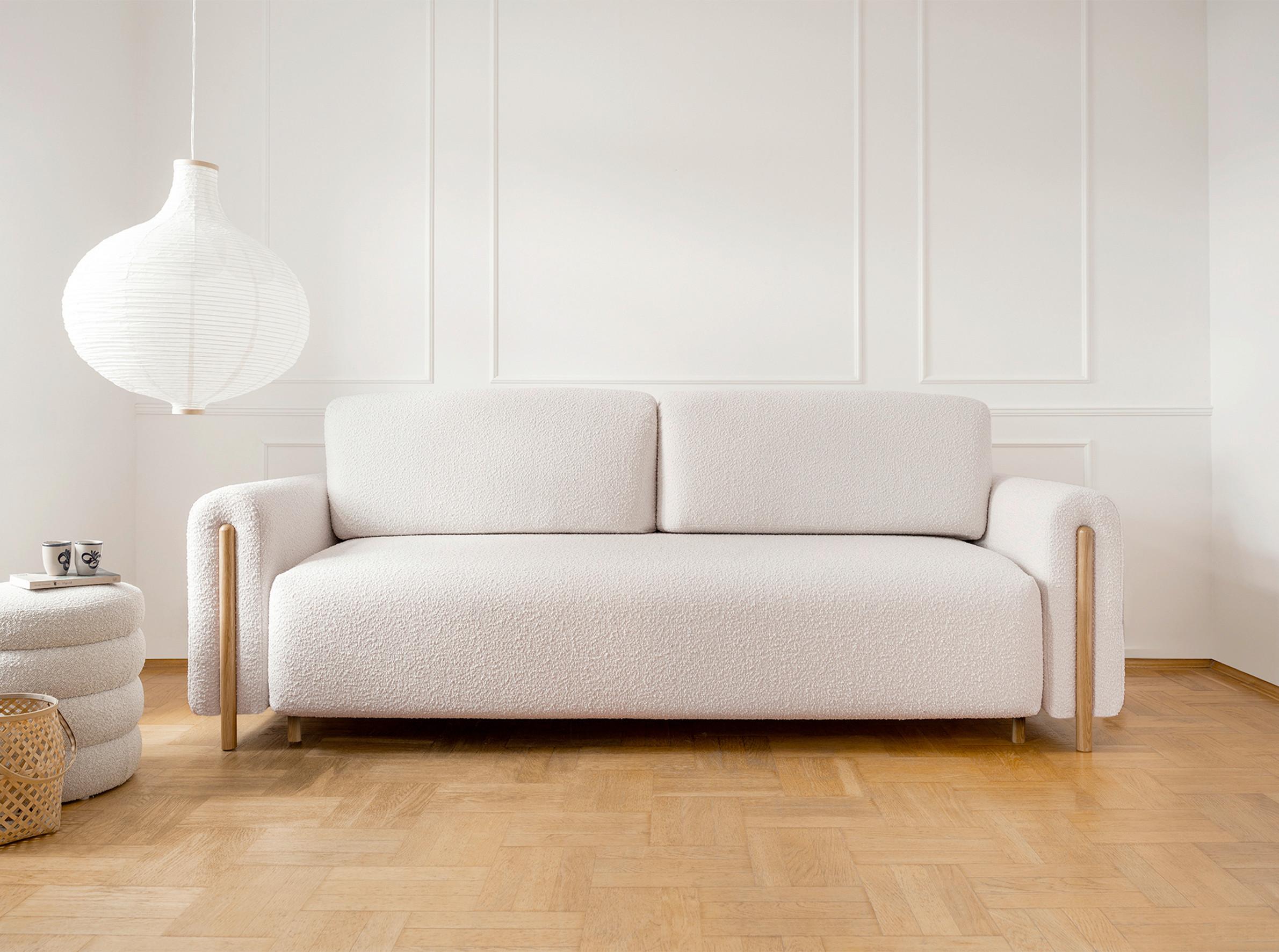 SCHLAFSOFA Arcadova Beige B: 244 cm - Eichefarben/Beige, Design, Textil (244/97/97cm) - MID.YOU