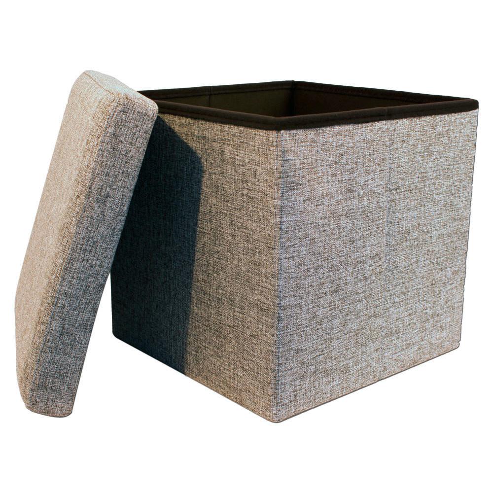Sitzwürfel Storecube - Grau, Basics, Textil (38/38/38cm) - Echtwerk