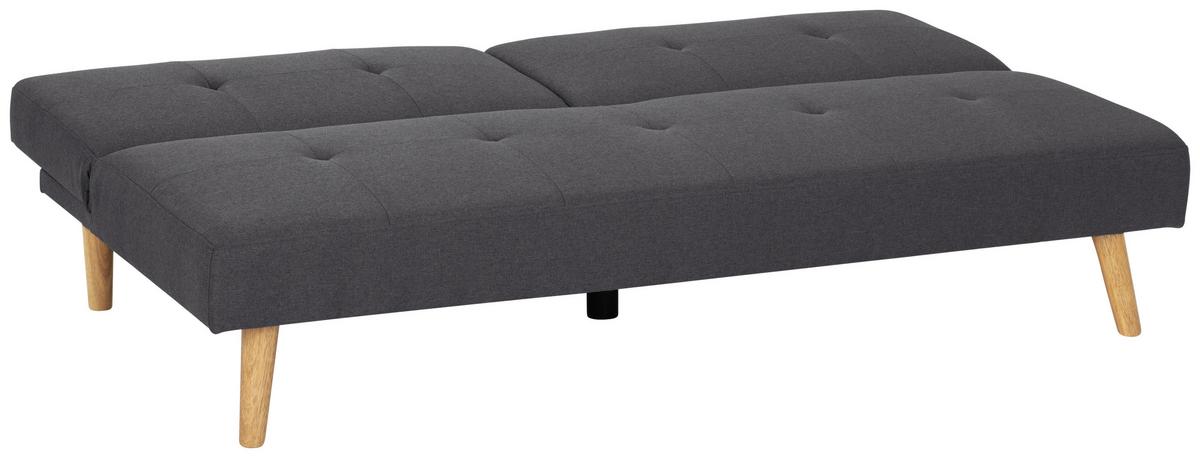 Schlafsofa Dunkelgrau Volos 178x88 cm - Dunkelgrau/Naturfarben, Basics, Textil (178/76/88cm) - MID.YOU