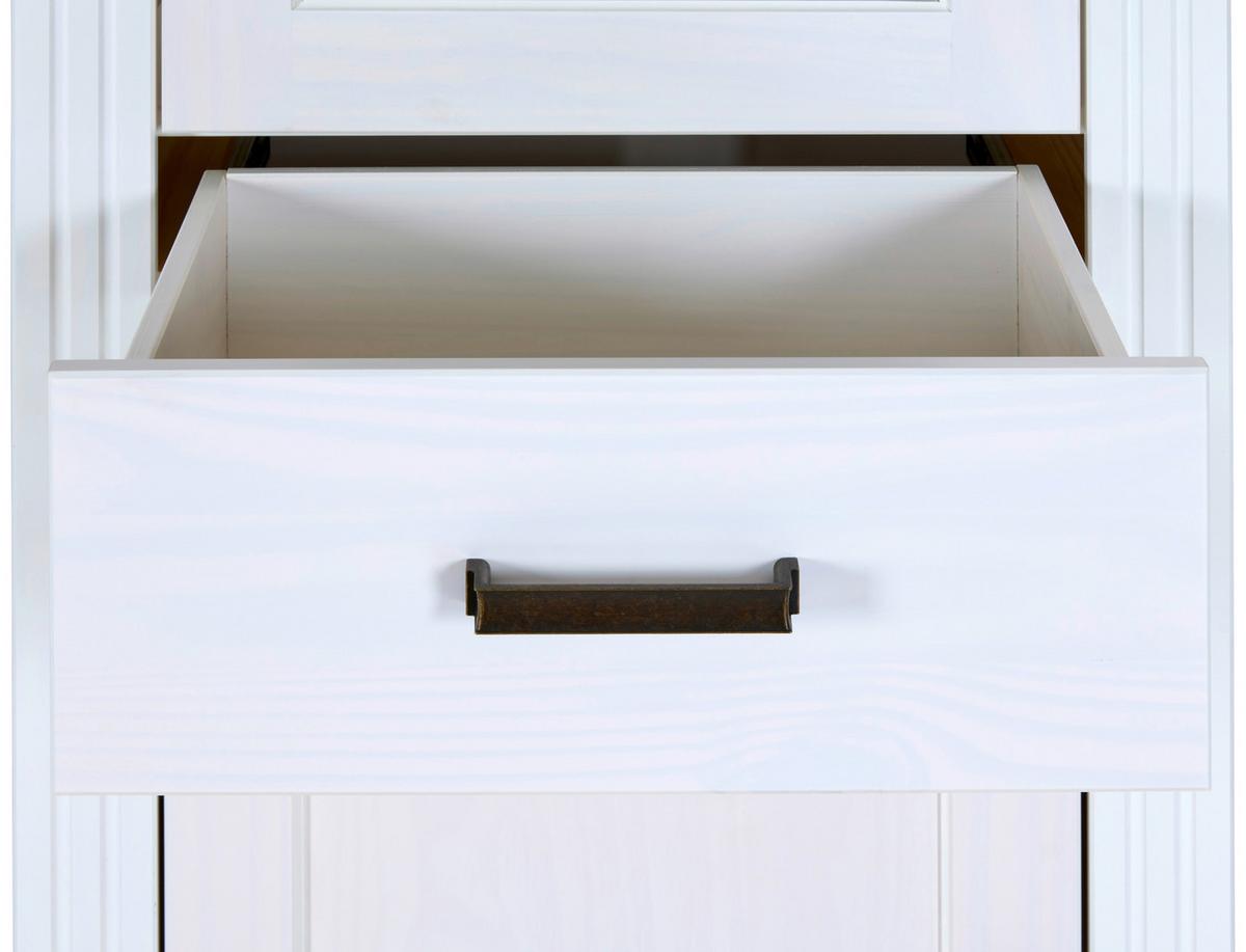 Vitrine Maluno - Eichefarben/Weiß, MODERN, Holz (68/193/41cm) - Livetastic
