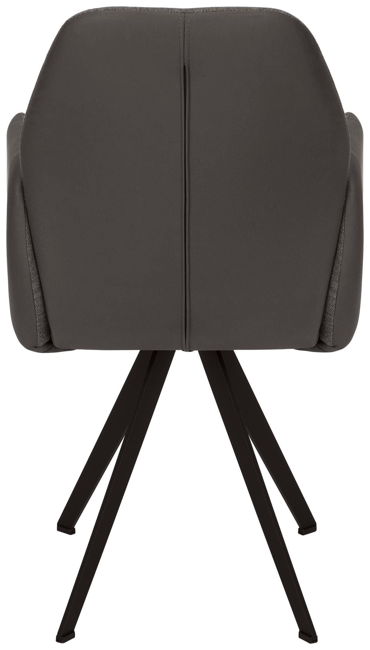 ŽIDLE S PODRUČKAMI STORM - šedá/černá, Moderní, kov/textil (57/96,5/63cm) - Premium Living