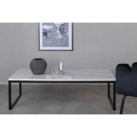 Couchtisch Estelle - Schwarz/Weiß, Design, Stein/Metall (120/60/36cm) - Livetastic