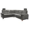 Ecksofa Parole Dunkelgrau S:238/241 Cm - Wildeiche/Dunkelgrau, KONVENTIONELL, Textil (238/241cm) - Livetastic
