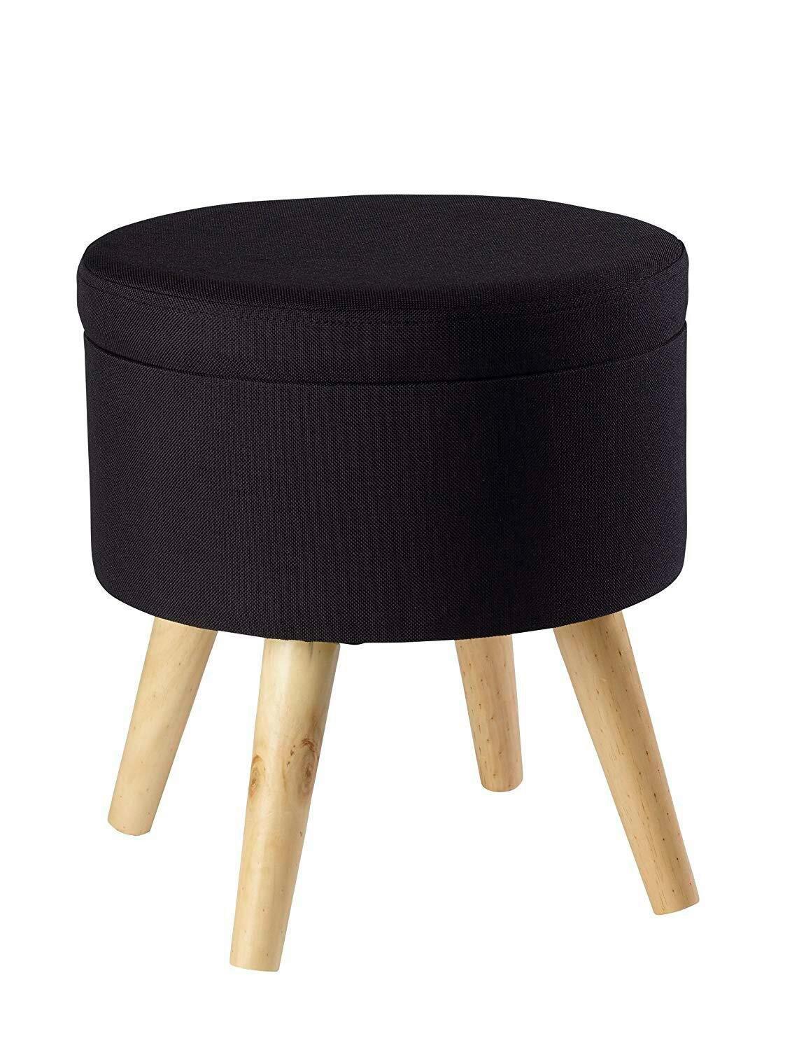 Hocker Max - Schwarz, Design, Textil (32,5/36/32,5cm) - Echtwerk