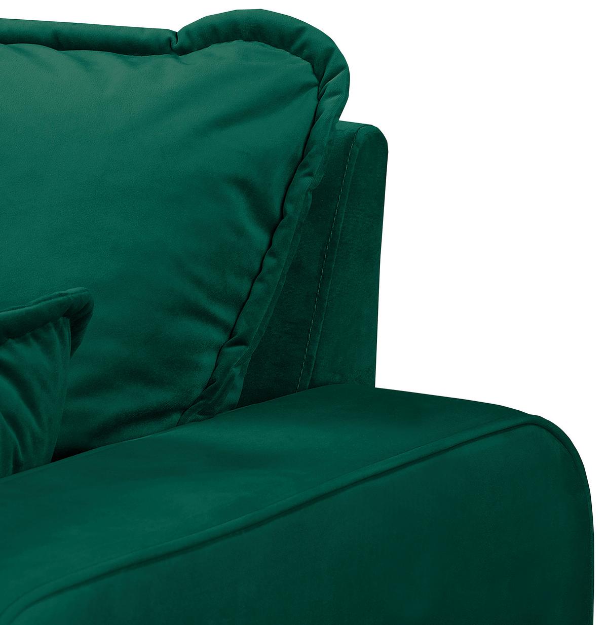 Ecksofa Beata Grün S: 150x230 cm - Wengefarben/Grün, Design, Textil (150/230cm) - Livetastic