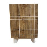 Kommode Mango B:40cm Echtholz Mango - Naturfarben/Weiß, KONVENTIONELL, Holz/Holzwerkstoff (40/60/35cm)