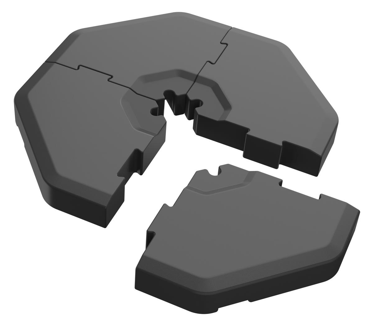 Sonnenschirmständer Anthrazit mit Einlegeplatten - Anthrazit, Basics, Kunststoff (117,5/111cm) - Schneider