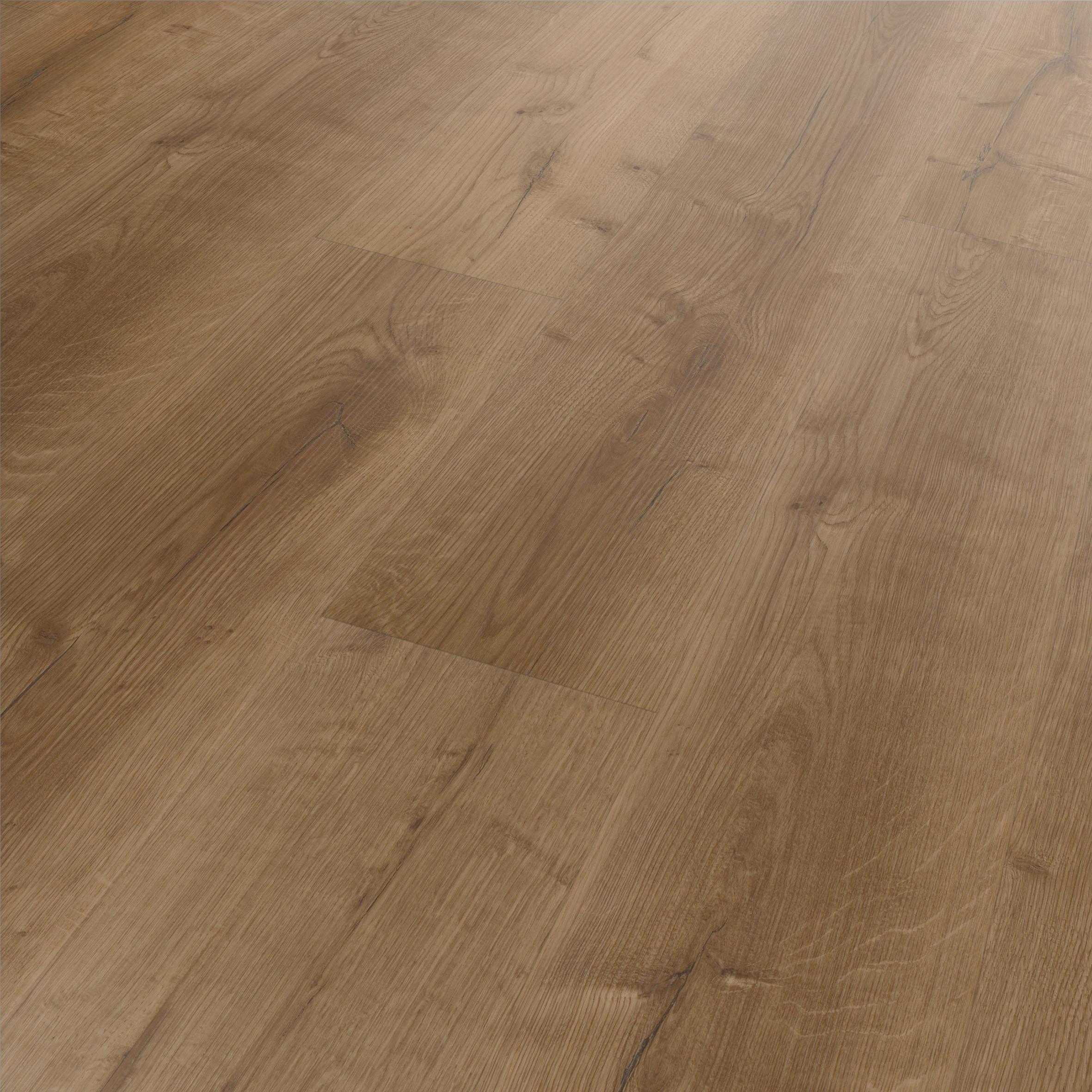 Designboden Eichefarben Landhausdiele Stärke 2,5mm - Eichefarben, Basics, Kunststoff (121.9/18.4/0.25cm)