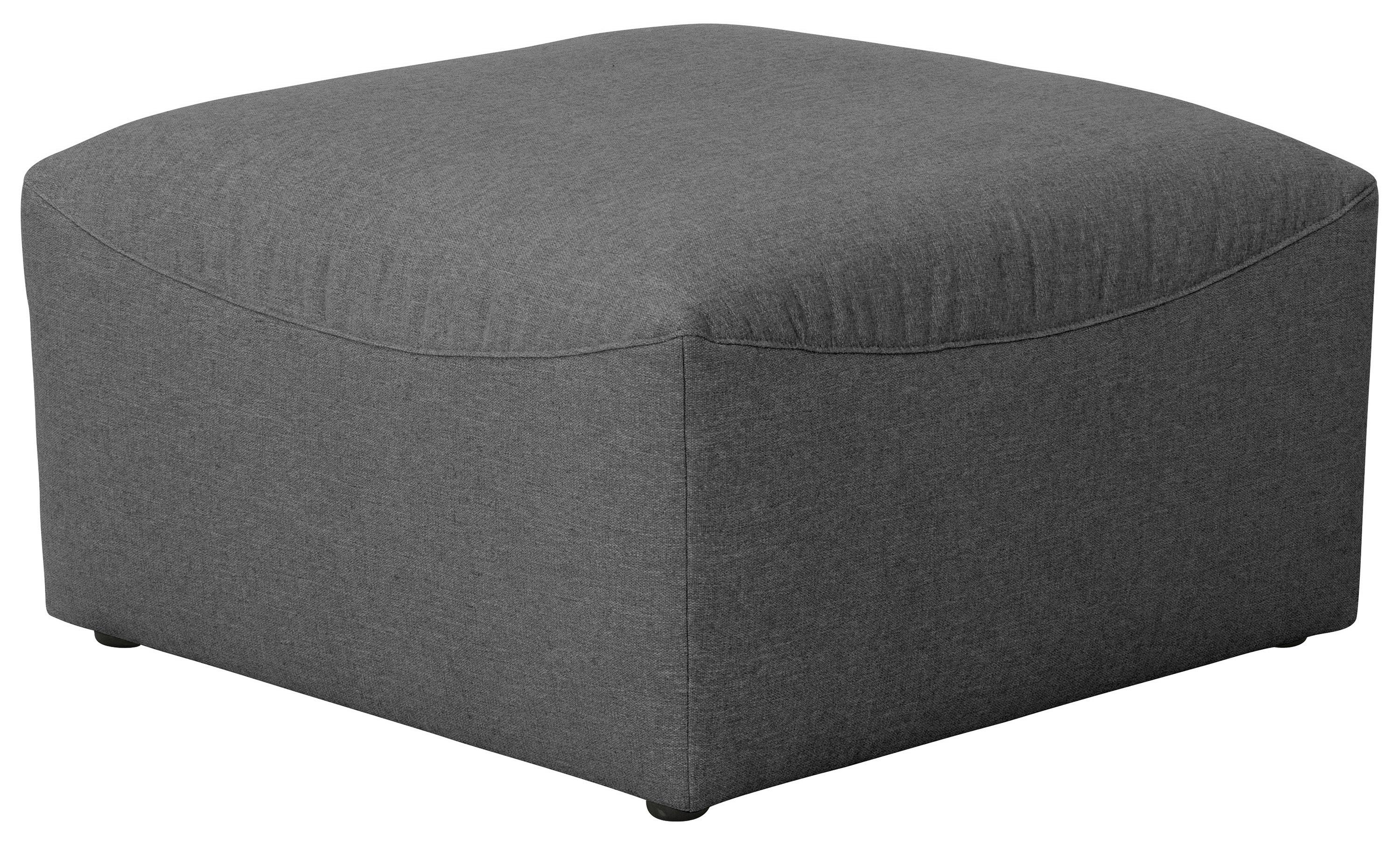 Polsterhocker Lena Anthrazit Flachgewebe H: 45 Cm - Anthrazit, Design, Textil (75/45/75cm) - Max Winzer