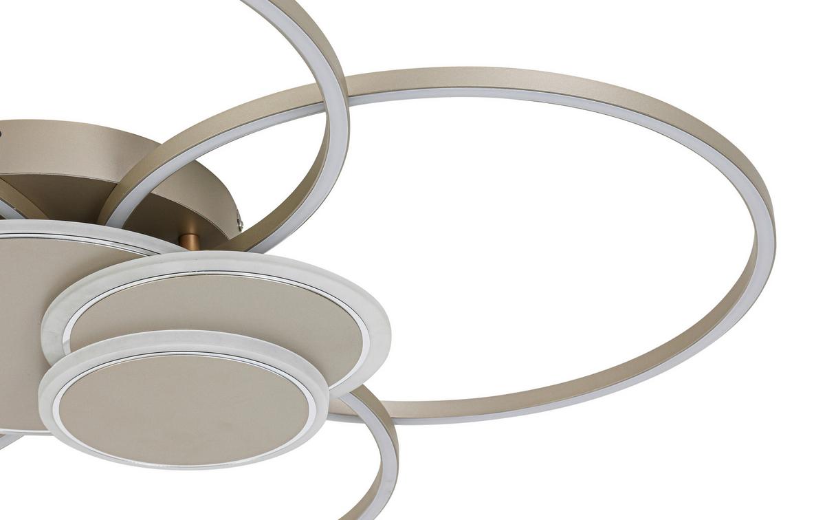 LED-Deckenleuchte Chiara - Chromfarben/Champagner, Basics, Kunststoff/Metall (91/81/9,5cm) - Luca Bessoni