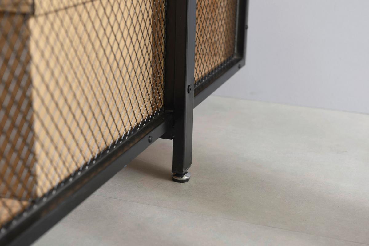 Regal Naturfarben/schwarz - Schwarz/Naturfarben, Design, Holzwerkstoff/Metall (120/180/30cm) - Livetastic