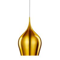 Pendelleuchte Vibrant H: 160 cm 1-Flammig, höhenverstellbar - Goldfarben, Design, Metall (26/160cm)