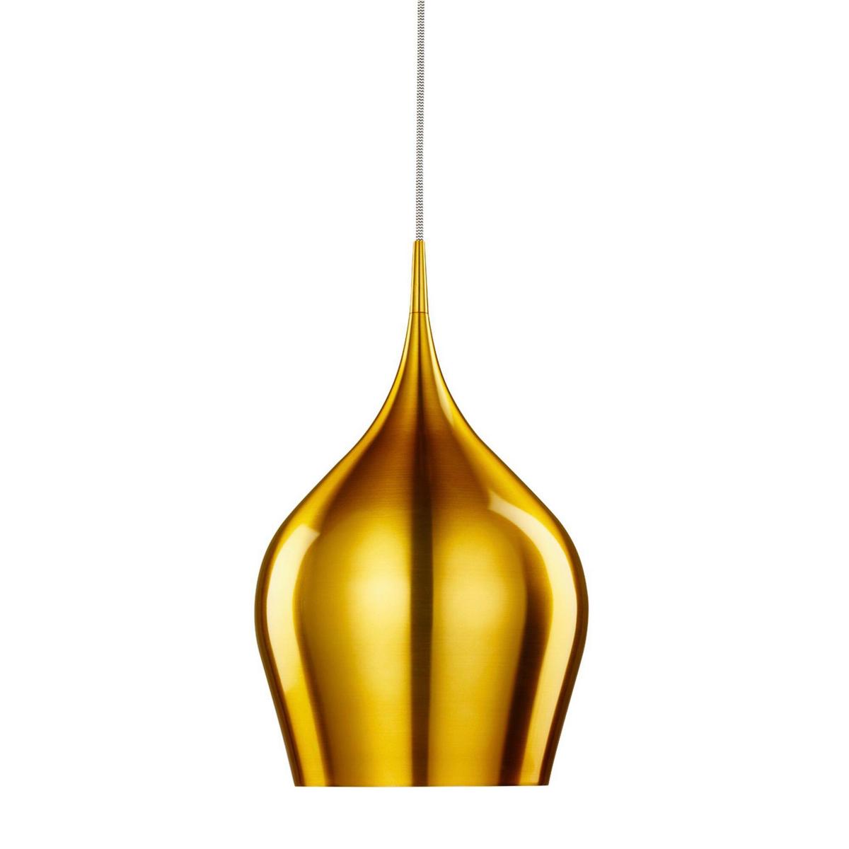 Pendelleuchte Vibrant H: 160 cm 1-Flammig, höhenverstellbar - Goldfarben, Design, Metall (26/160cm)
