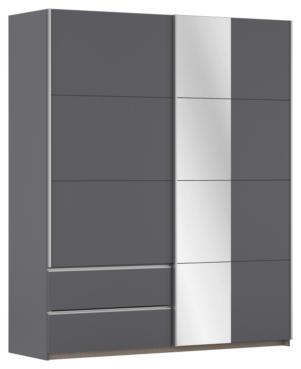 Schwebetürenschrank Stoke Grau B: 175 Cm - Grau, MODERN, Holzwerkstoff (175/210/59cm) - Rauch Möbel