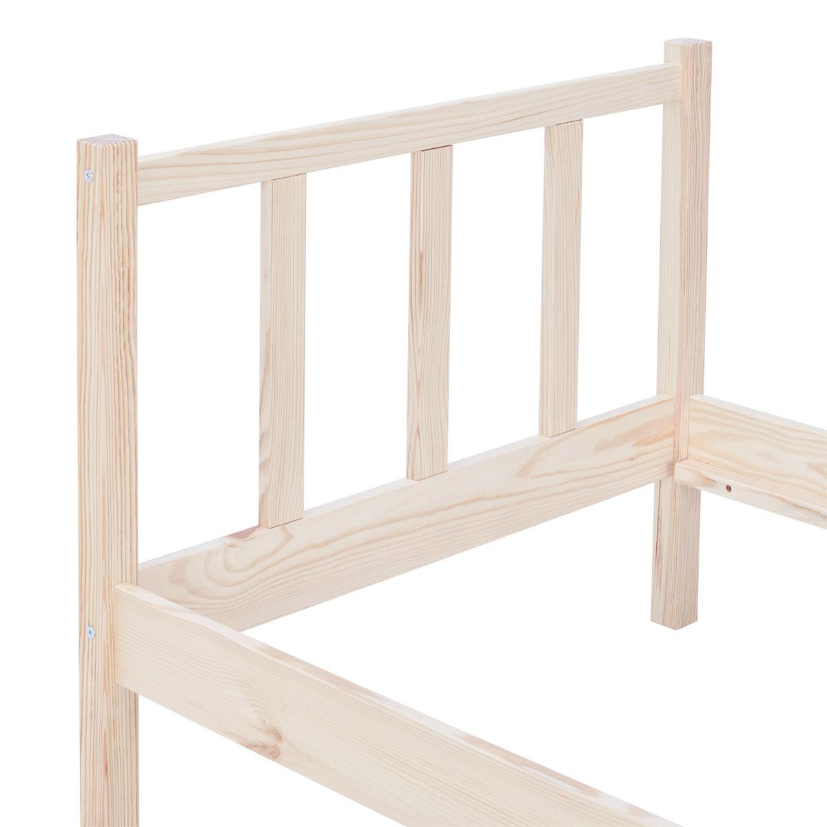 Massivholzbett Maren *ph* Ohne Lattenrost,90x200cm Natur - Naturfarben, Basics, Holz (90/200cm)