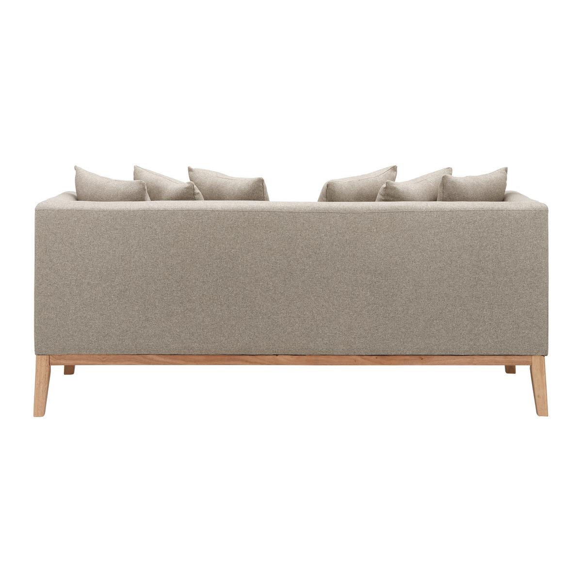 Pohovka s vankúšmi MINA béžová - prírodná farba/béžová, Modern, drevo/textil (190/78/81cm) - Bessagi Home