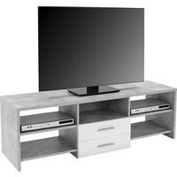 TV-Lowboard Tico B: 150 cm Grau, Weiß - Schwarz/Weiß, MODERN, Holz (150/45/40cm)