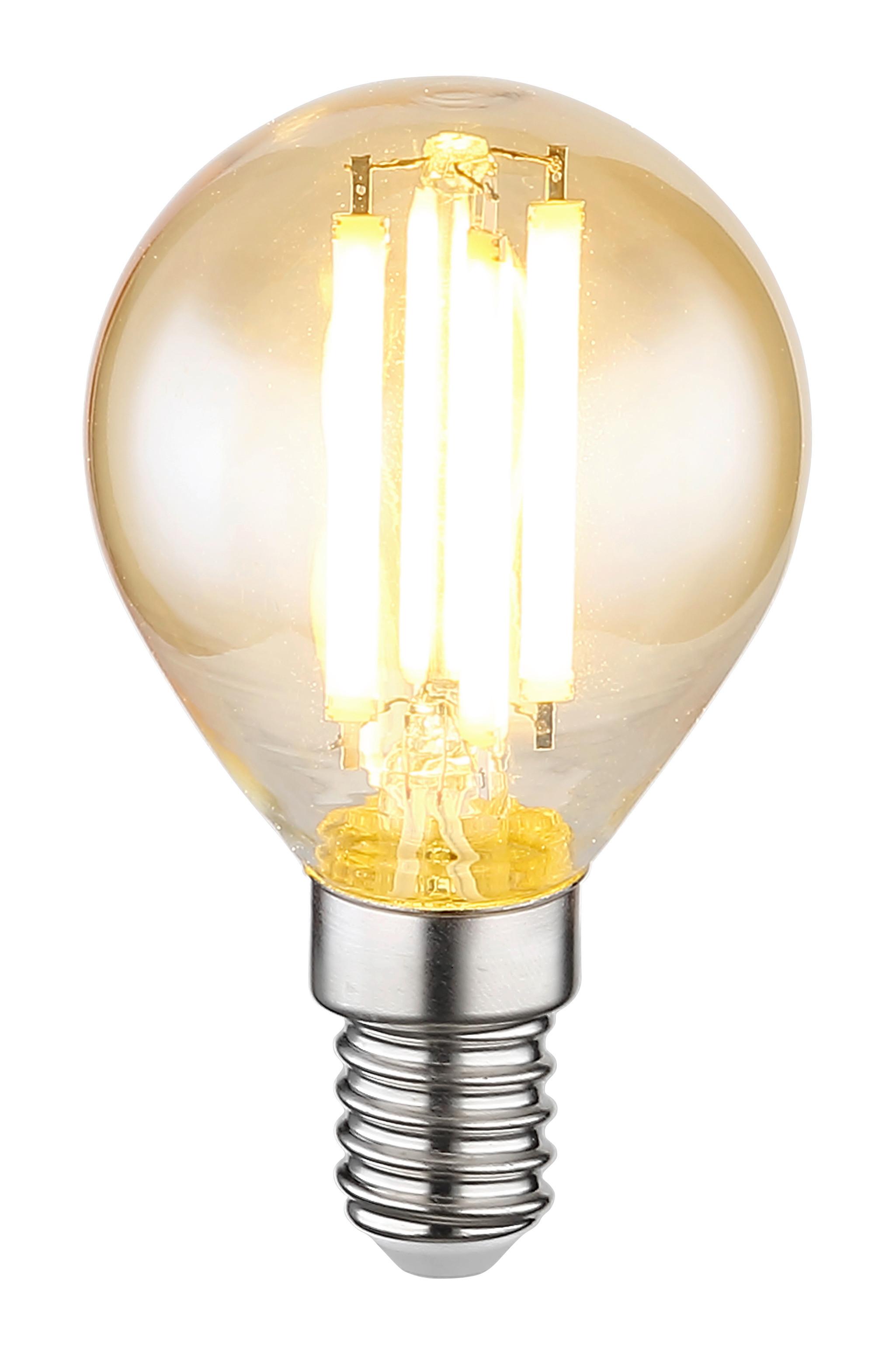LED-LEUCHTMITTEL 3000K, E14 - Bernsteinfarben, Basics, Glas (4,5/7,8cm)