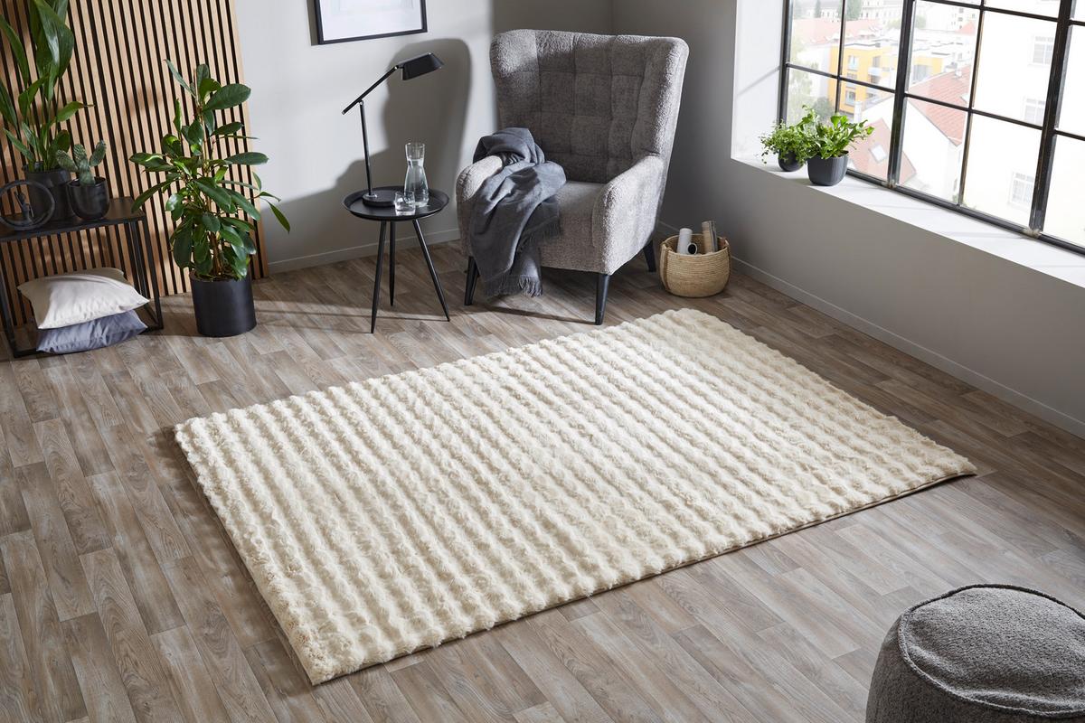 Fellteppich Marlene Beige 160x220 cm - Beige, ROMANTIK / LANDHAUS, Textil (160/220cm) - James Wood