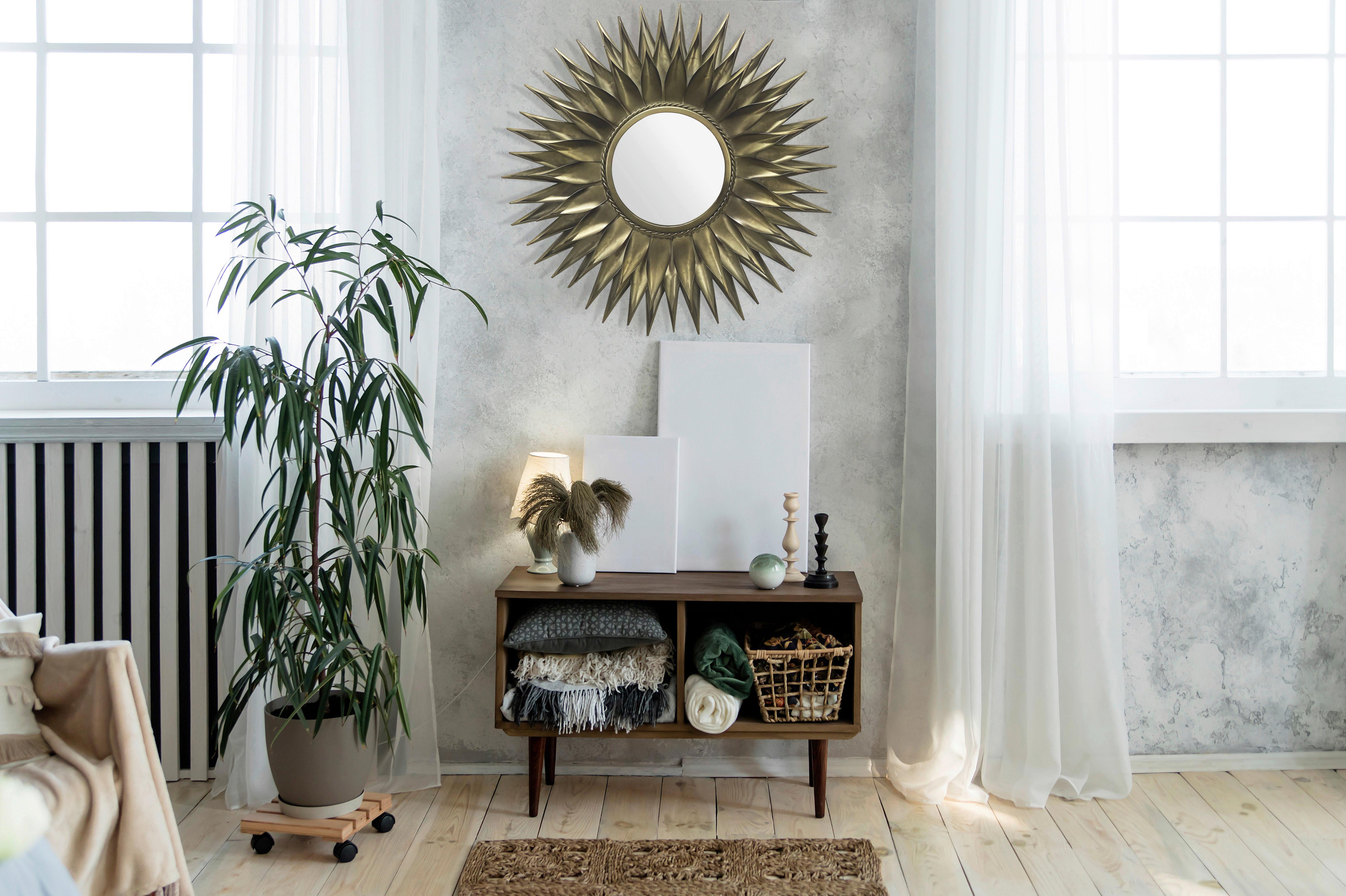 Wandspiegel Goldfarben B: 74 cm - Goldfarben, Design, Glas/Metall (74/74/6cm) - MID.YOU