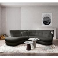 Ecksofa Bretania Anthrazit S: 113x300 cm - Anthrazit/Schwarz, Design, Textil (113/300cm) - Livetastic