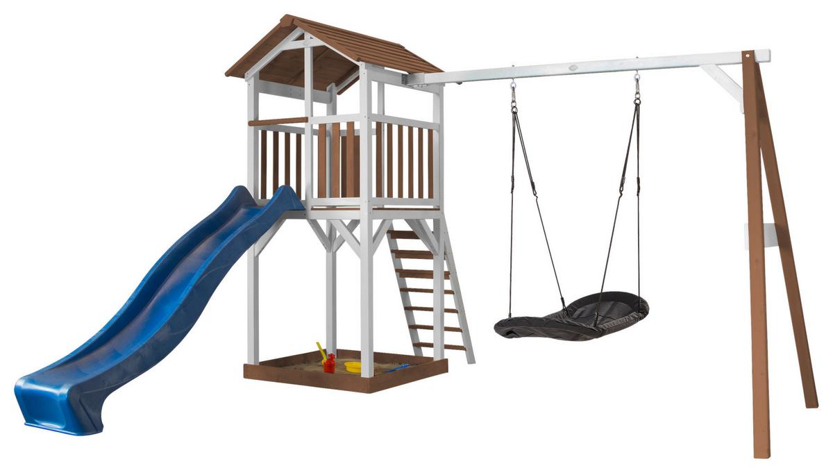 Spielturm Axi Beacht Tower Roxy - Blau/Braun, KONVENTIONELL, Holz (356,6/241,9/349cm) - Ambia Garden