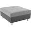 Hocker Linda - Chromfarben/Hellgrau, MODERN, Textil (83/44/78cm)