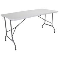 Klapptisch Easy Up Multi Ii Weiß - Silberfarben/Weiß, MODERN, Kunststoff/Metall (70/152/74cm) - MID.YOU